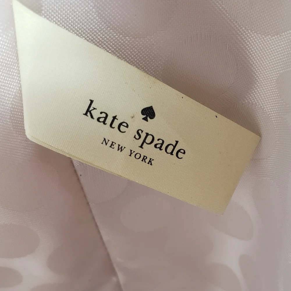 Kate Spade HUGE Cream Leather Tote Travel Bag Luggage Nuetral Normcore 19 x 11